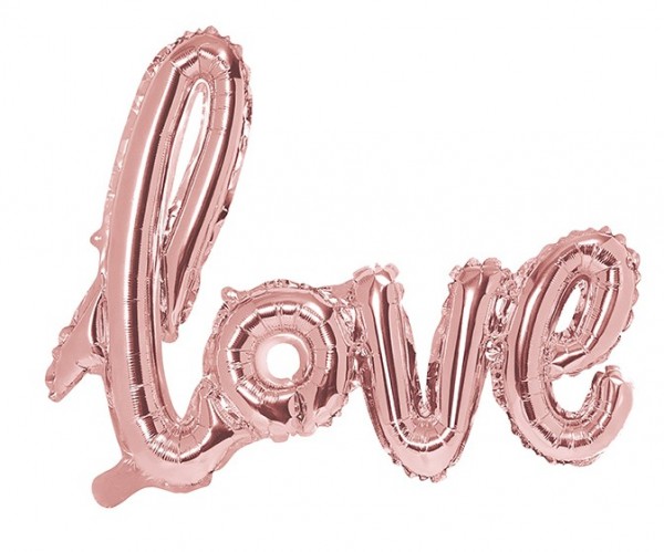 Folienballon Love roségold 73 x 59cm