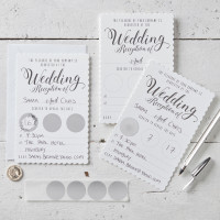 Vorschau: 10 Lovely Wedding Rubbel Einladungskarten