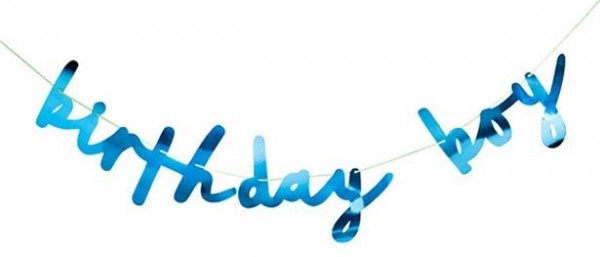 Birthday Boy metallic Girlande 2m