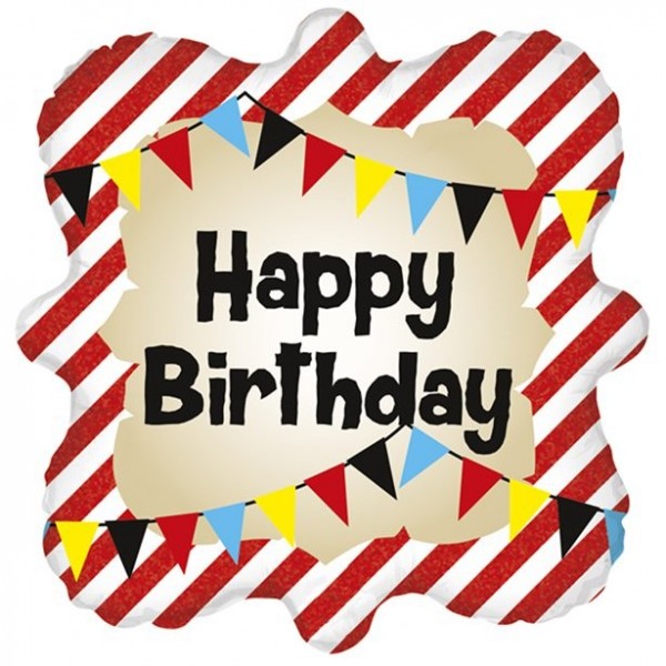 Zirkuszelt Birthday Folienballon 46cm