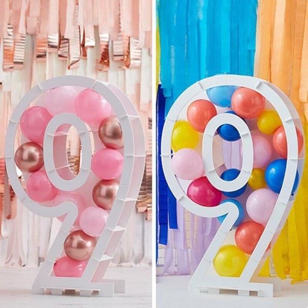 Befüllbarer Zahl 9 Ballonstand 2