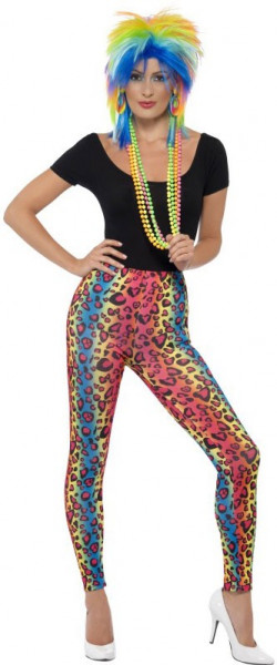 80er Jahre Leoprint Leggings