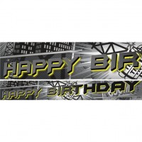 3 Batman Papierbanner Happy Birthday 1m