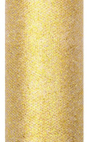 Glitzer Tüll Estelle gold 9m x 15cm