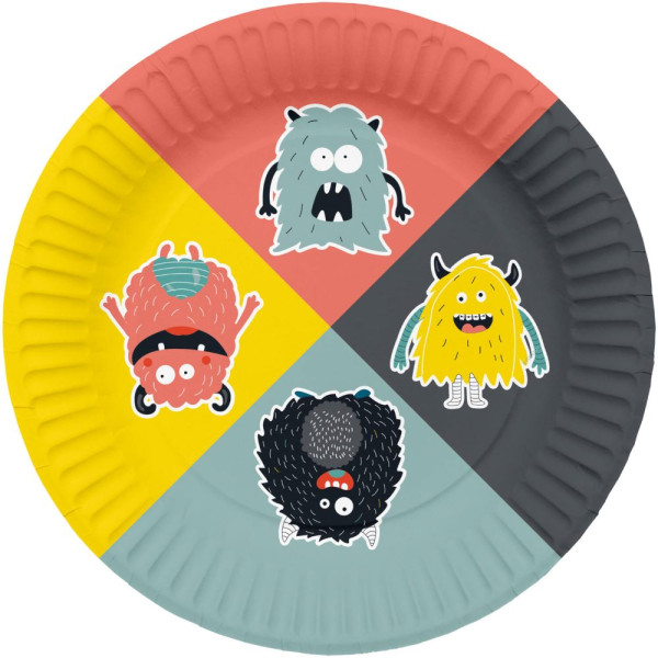 8 Monster Festival Pappteller 23cm