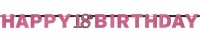 Pink 18th Birthday Girlande 2,13m
