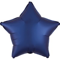 Edler Satin Sternballon royalblau 43cm