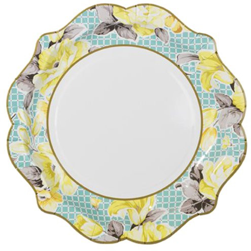 12 Vintage Pappteller in drei Designs 20cm 3