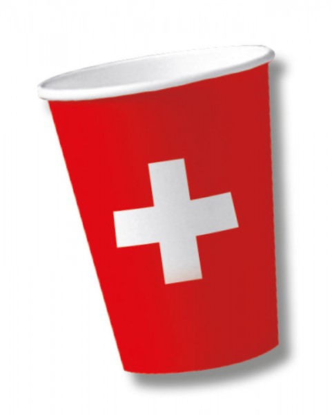 10 Schweiz Pappbecher Zürich 200ml