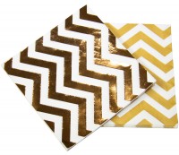 20 Rosegold Metallic Servietten 33x33cm
