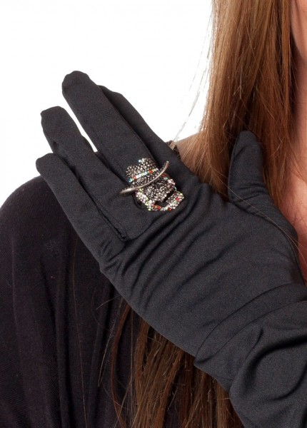 Prunkvoller Totenkopf Bandit Glitzerring