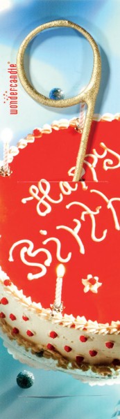 Wunderkerze Happy Birthday goldene Zahl 9