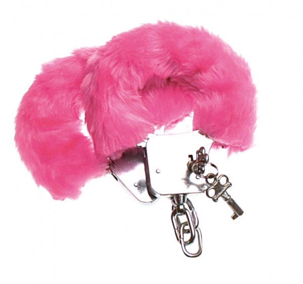 Pinke Plüsch Handschellen