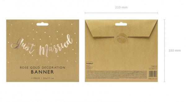 Just married Girlande roségold 77 x 20cm 3