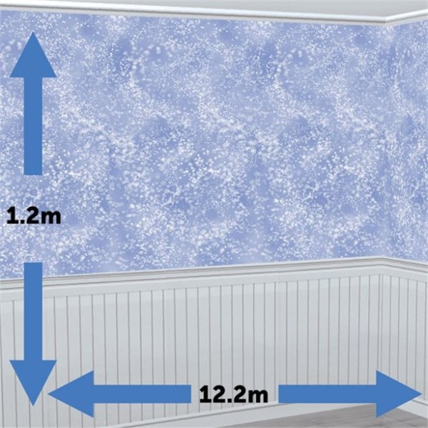 Schneesturm Wandkulisse 1,2 x 12,2m