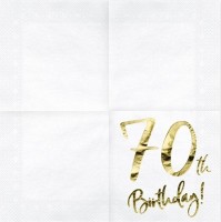 20 Glossy 70th Birthday Servietten 33cm