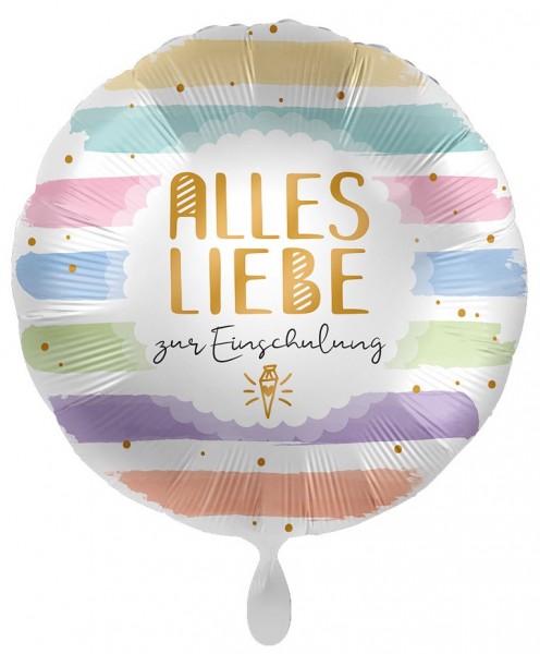 Pastell Folienballon Einschulung 43cm