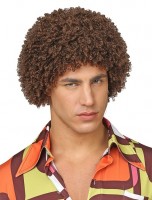 Vorschau: Braune Afro Perücke Robby