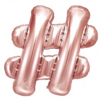 # Zeichen Folienballon roségold 35cm