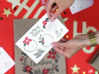 Vorschau: 3 Weihnachtskranz Geschenktüten natur
