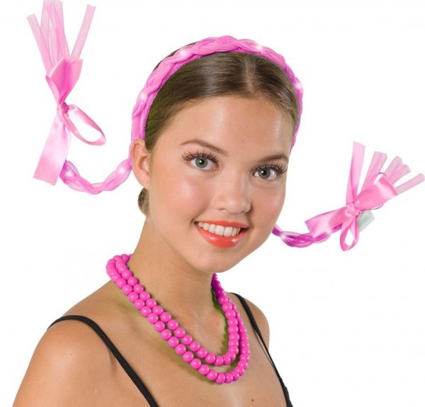 Rosazöpfchen LED Haarreif in Rosa