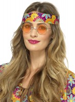 Kultige Hippie Brille Orange