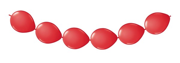 8er Ballon Girlande in Rot 3m