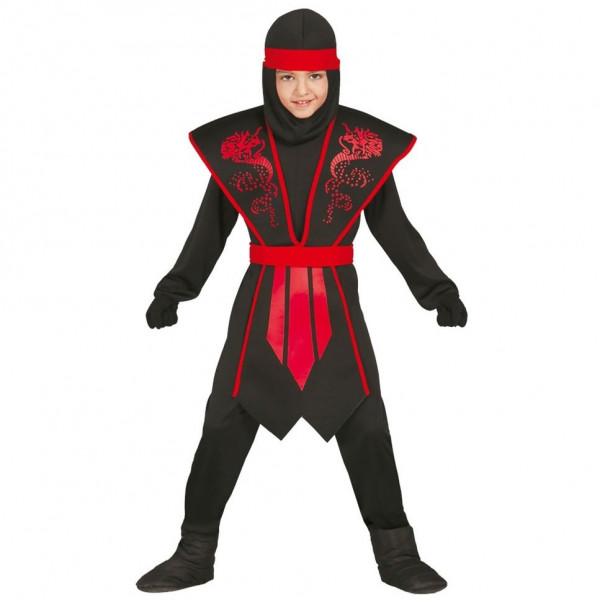 Rotes Ninja Drachenkrieger Kinderkostüm