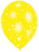 Vorschau: 6 Party Luftballons Bunt Funkelnde Sterne