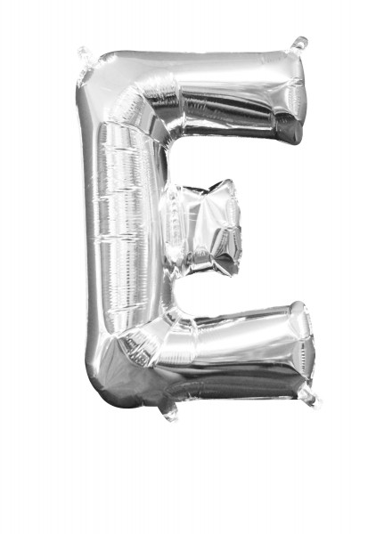 Mini Folienballon Buchstabe E silber 35cm