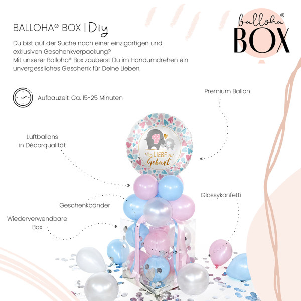 Balloha Geschenkbox DIY Baby Loving Elephants XL 3