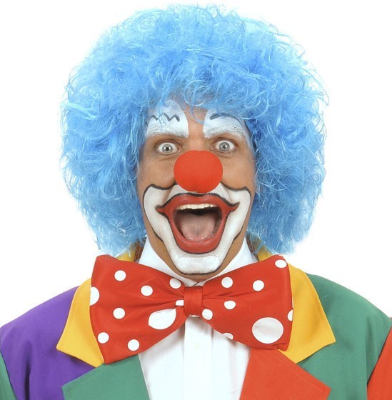 Blaue Binky Clown Perücke