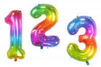 Vorschau: Zahl 2 Super Rainbow Folienballon 86cm