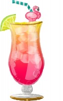 Flamingo Cocktail Folienballon