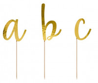 Vorschau: Goldene Buchstaben Tortendeko 53-teilig