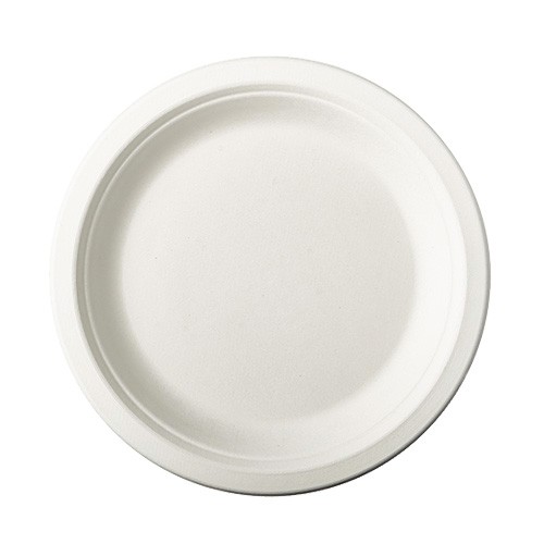 50 Runde Zuckerrohr Teller Tosca 18cm