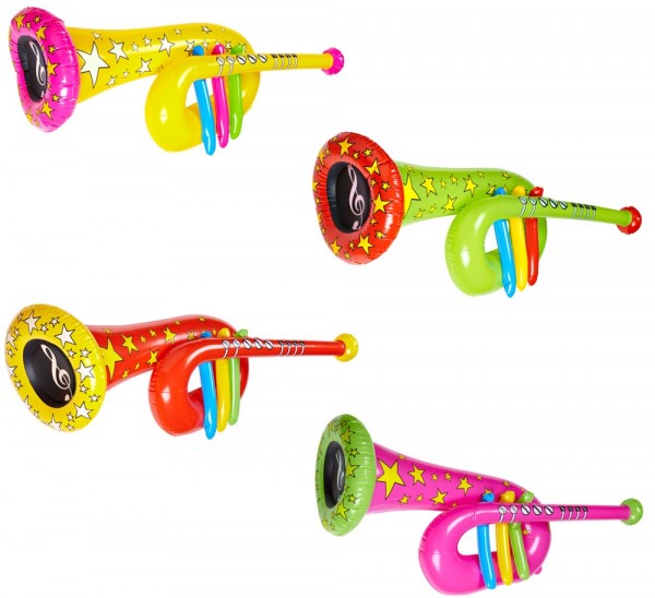 Bunte Aufblasbare Clown Trompete 63cm