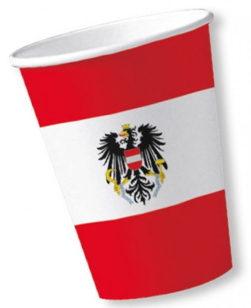 10 Österreich Pappbecher Wien 200ml