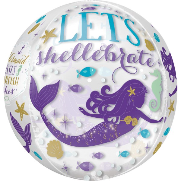 Shellebrate Meerjungfrau Orbz Ballon