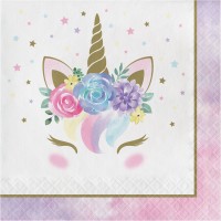 16 Princess Unicorn Servietten 33cm