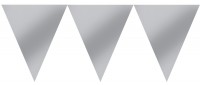 Elegante Wimpelkette Silber 4,5m