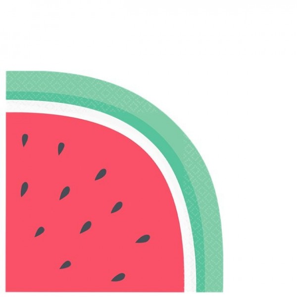 16 Wassermelonen Papierservietten 33cm