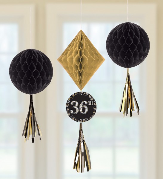 3 Golden Age Birthday Wabenbälle
