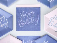 20 Lila Birthday Servietten 33cm