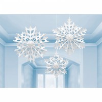3 Filigrane Schneeflocken Hänger