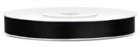 25m Satin Band schwarz 6mm breit