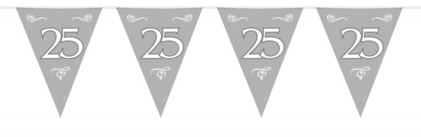 Wimpelkette Silberhochzeit 10m