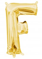 Mini Folienballon Buchstabe F gold 35cm
