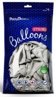 10 Partystar metallic Ballons silber 30cm