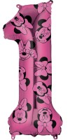 Minnie Mouse Zahl 1 Ballon 66cm